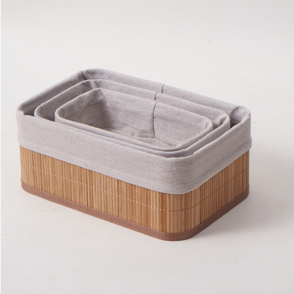 Storage baskets with decorative fabric insert Acalora