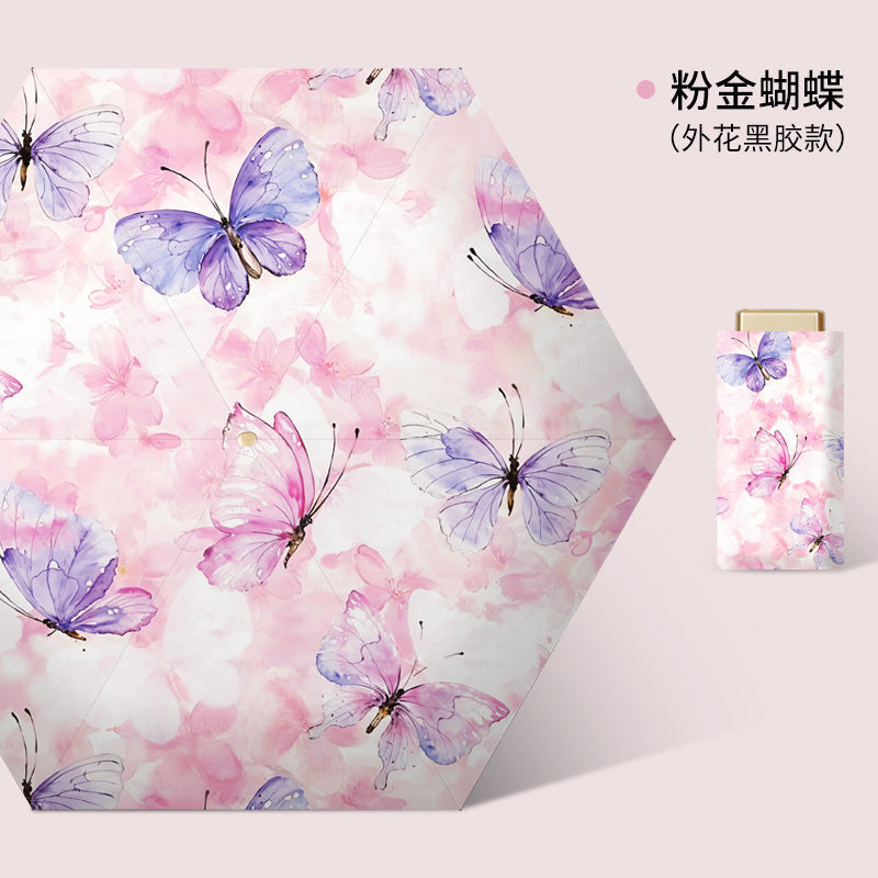 Ladies' Automatic Umbrella with Butterfly Design Karnz