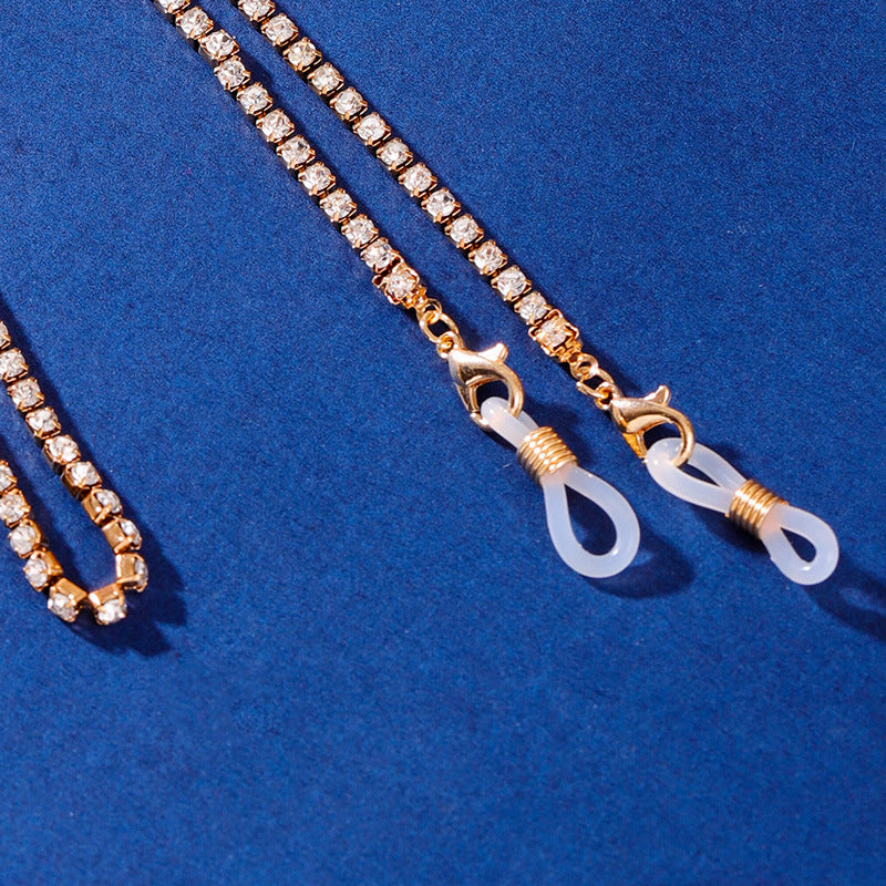 Rhinestone Eyewear Retainer Chain Acalora