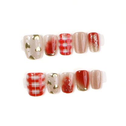 Artistic Fall-Themed Press-On Nail Set Acalora