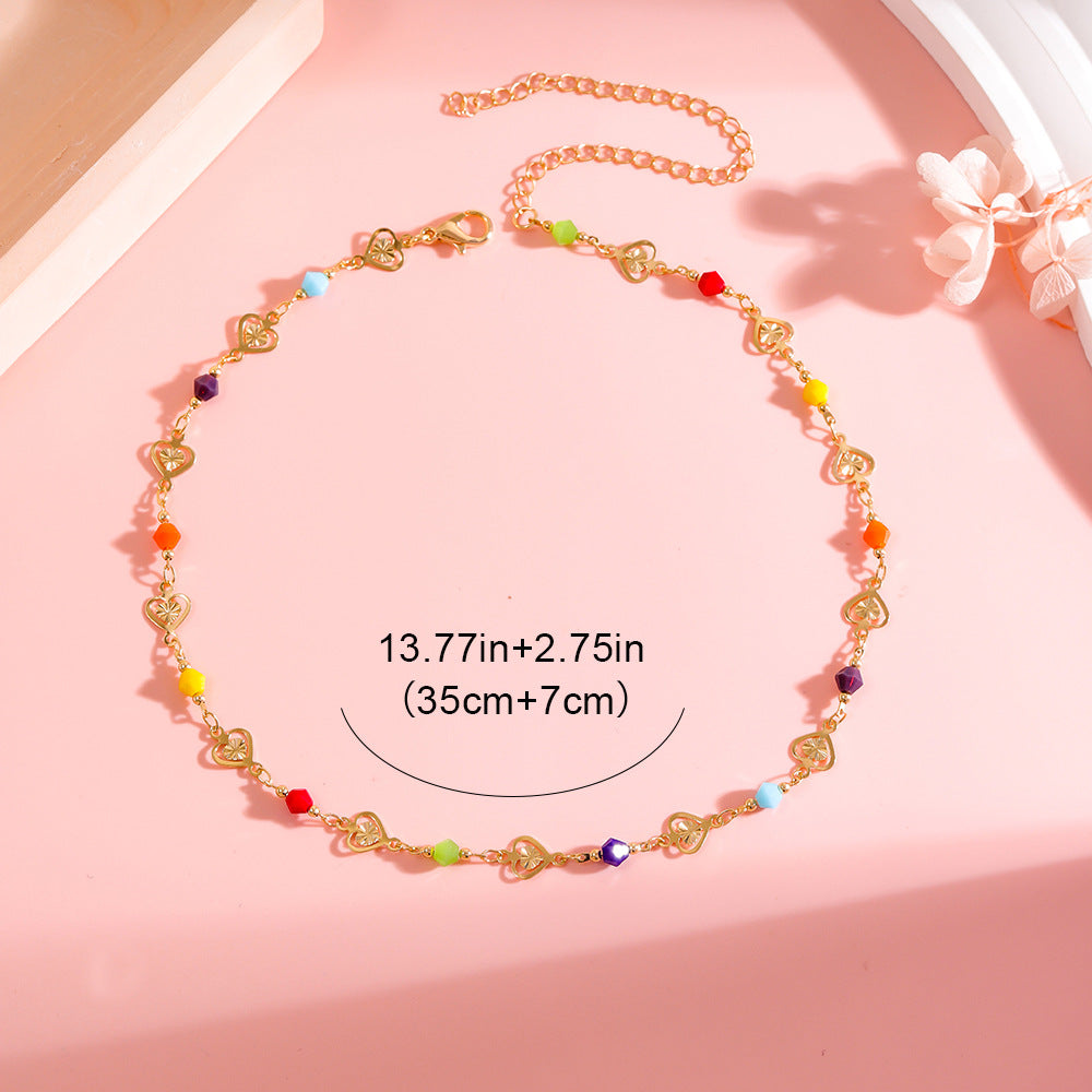 Colorful Heart Charm Bracelet Acalora