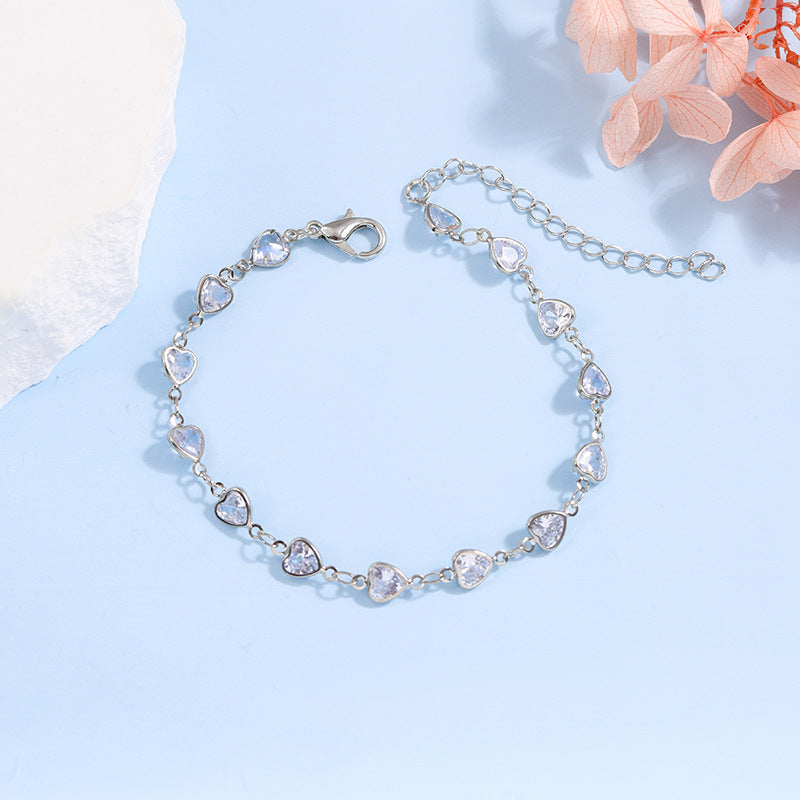 Elegant Glass Chain Bracelet Acalora