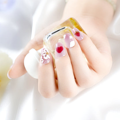 Artistic Floral-Patterned Press-On Nail Set Acalora