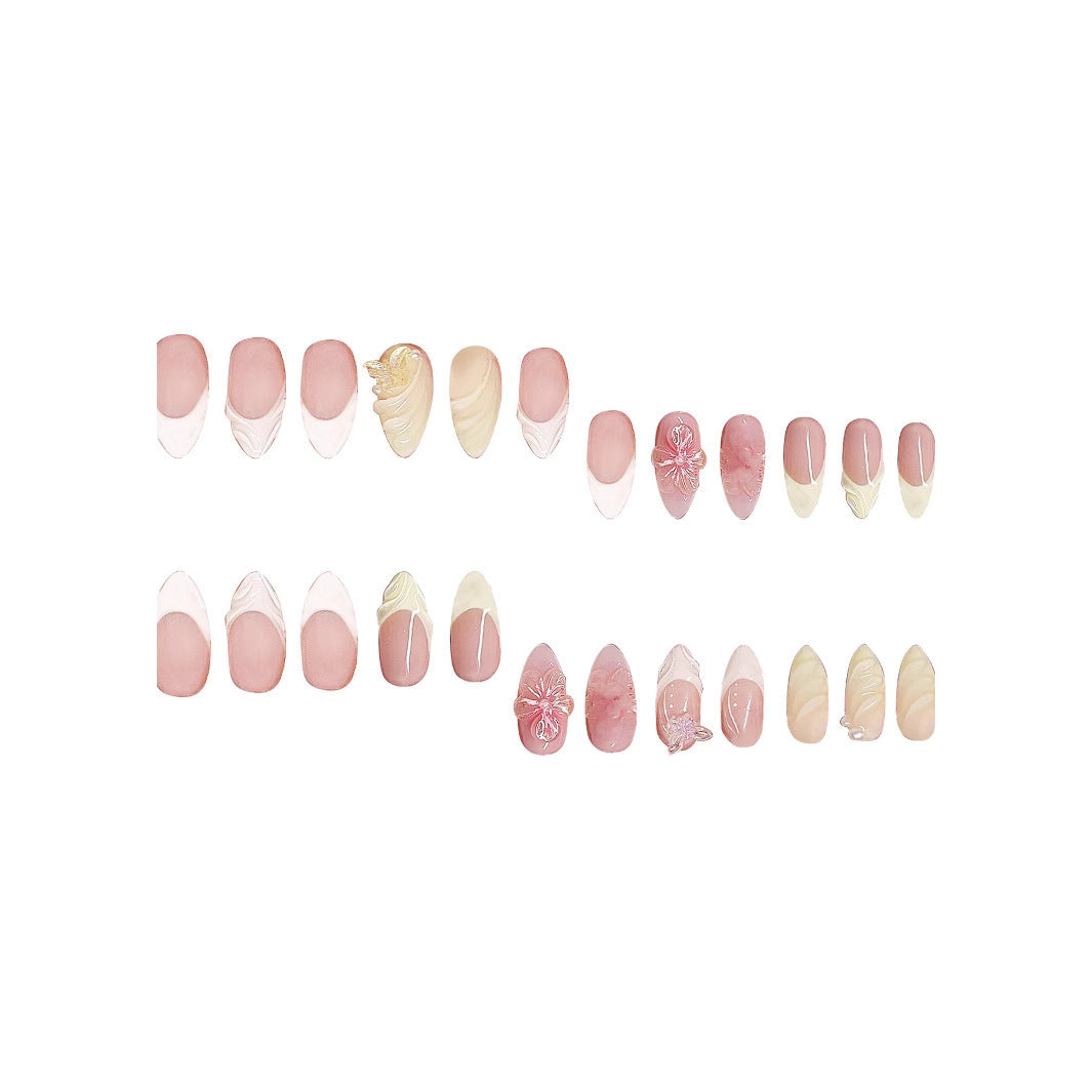 Floral Vintage Press-On Nail Art Acalora