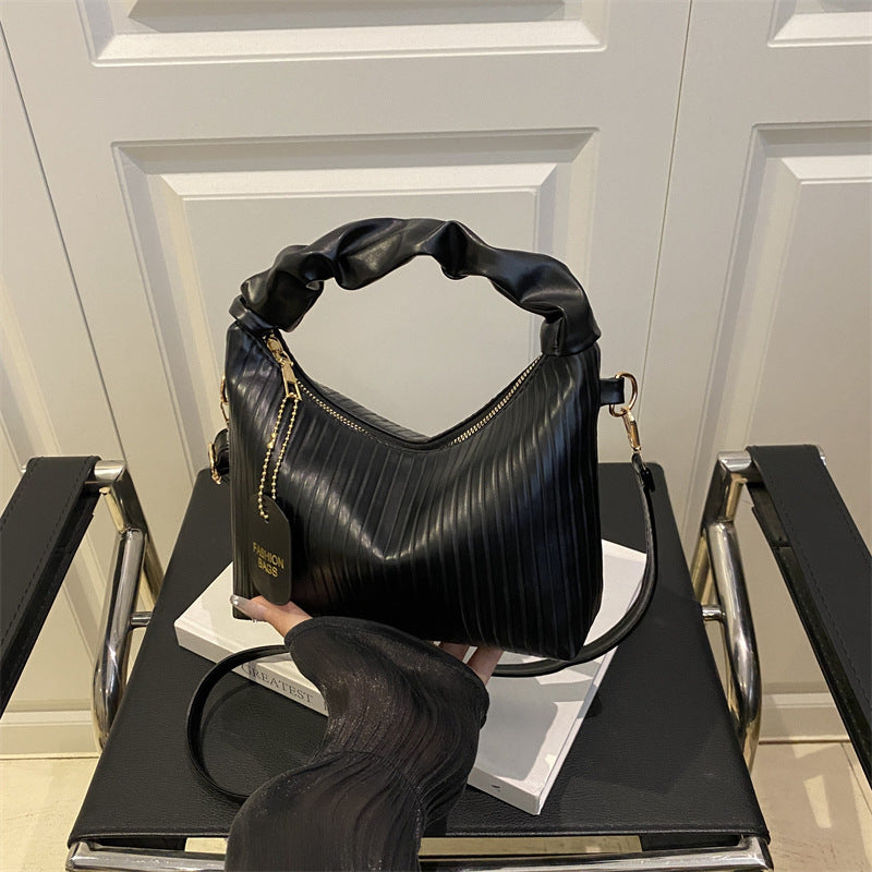 Ribbed Texture Shoulder Bag Acalora