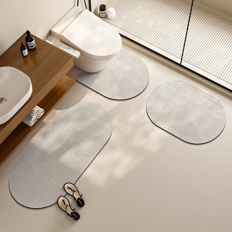 Elegant Floral Design Bath Mat Set