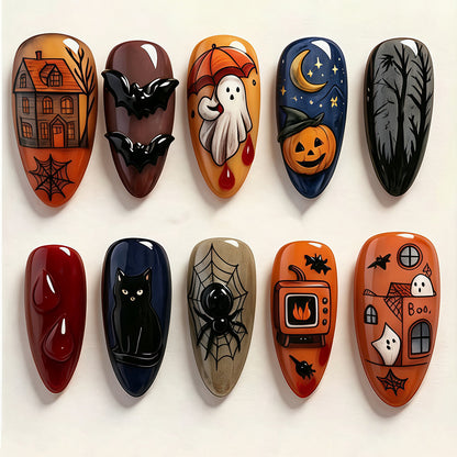Halloween-Themed Nail Art Design Acalora