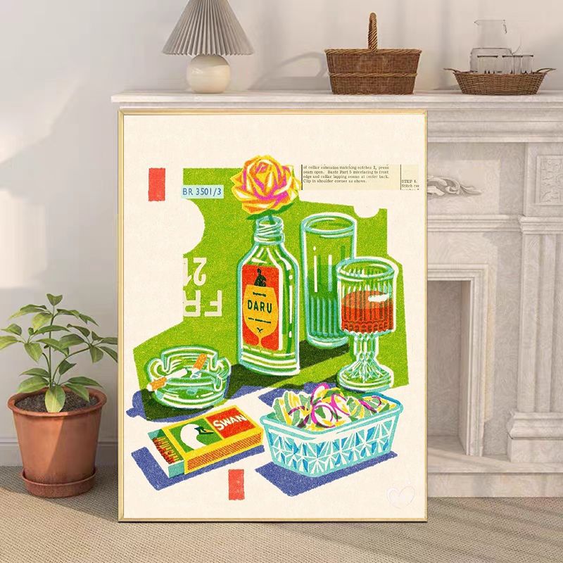Retro-Inspired Still Life Canvas Art Print