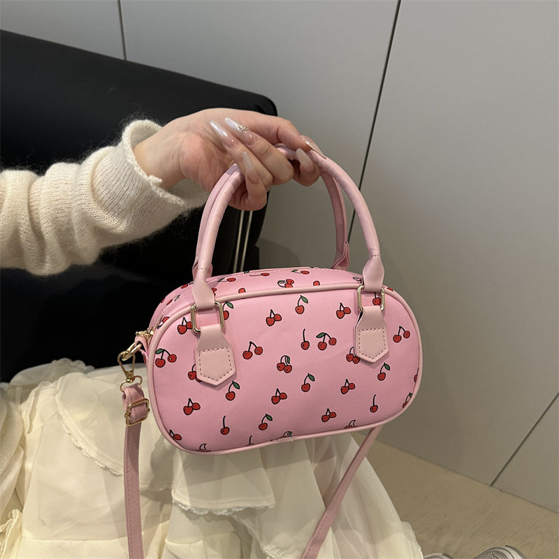 Playful Cherry Print Mini Handbag Acalora