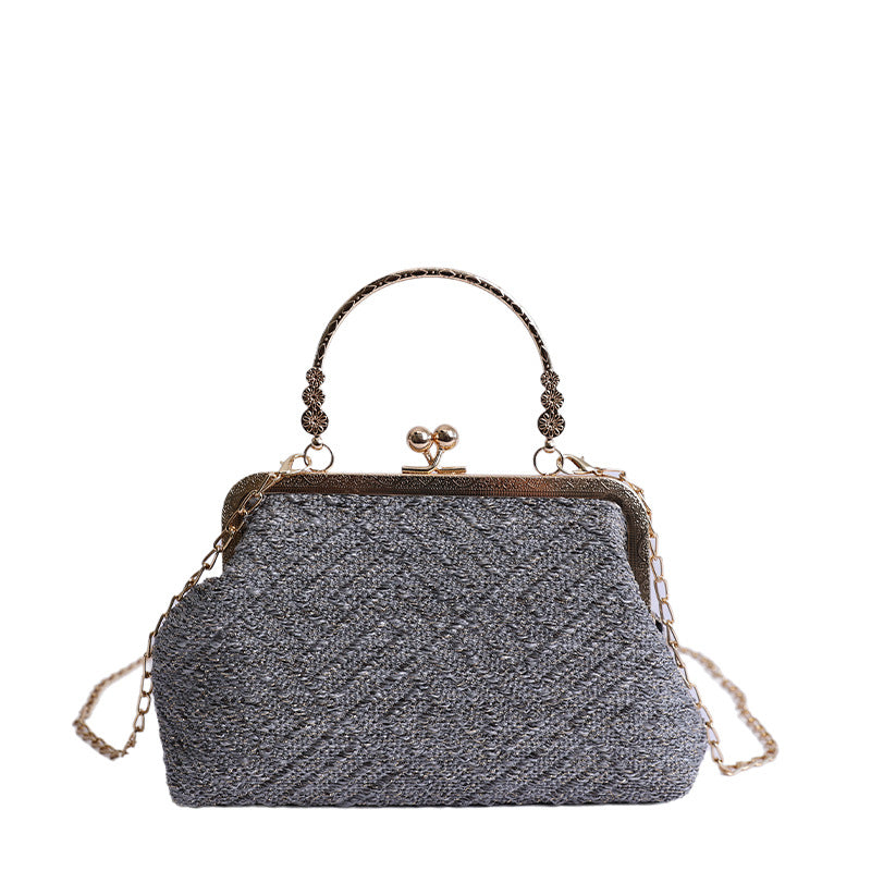 Vintage-Inspired Textured Crossbody Bag Acalora