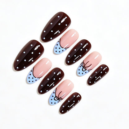 Playful Polka Dot Press-On Nail Set Acalora
