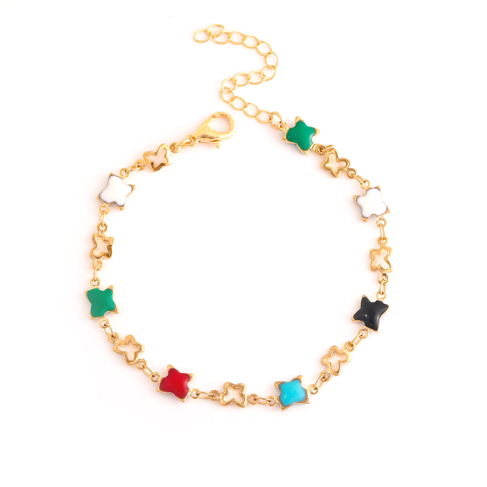 Colorful Star Charm Bracelet Acalora