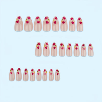 Fake nails with floral accents Acalora