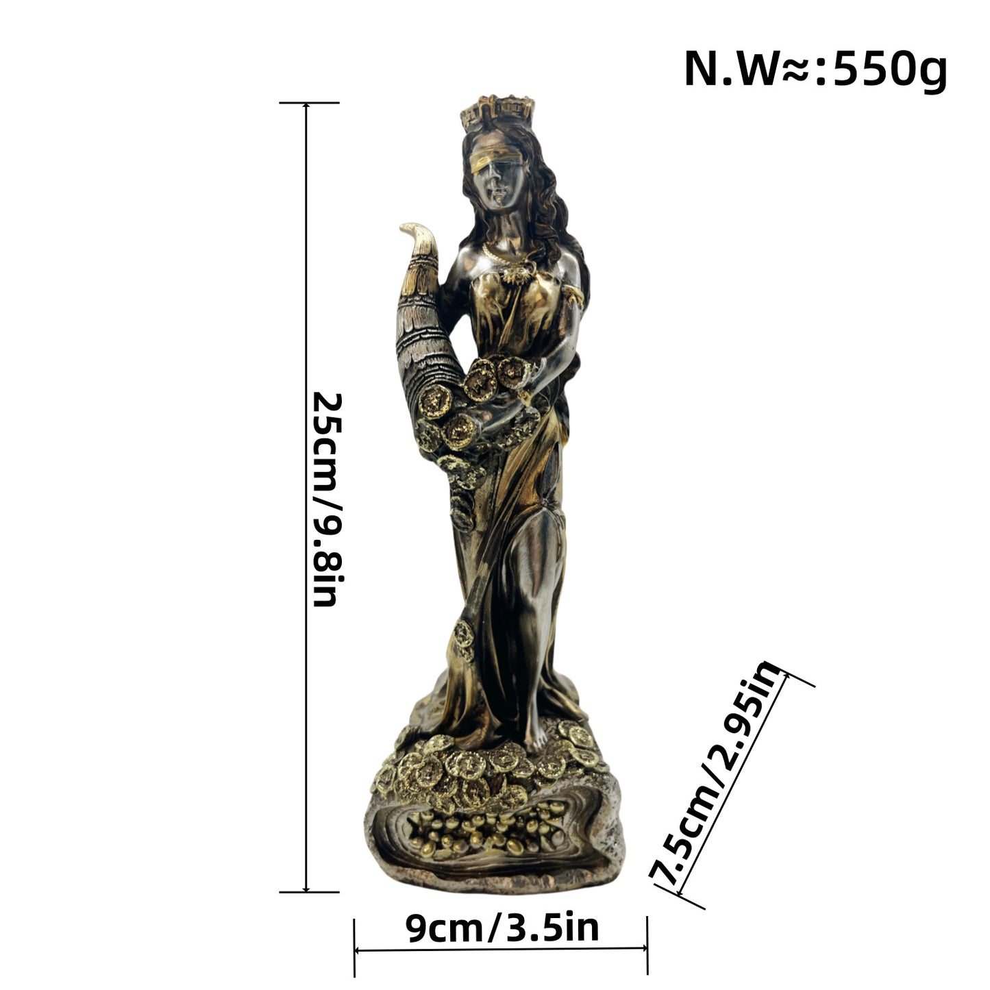 Elegant statue of Justitia in artistic details Acalora