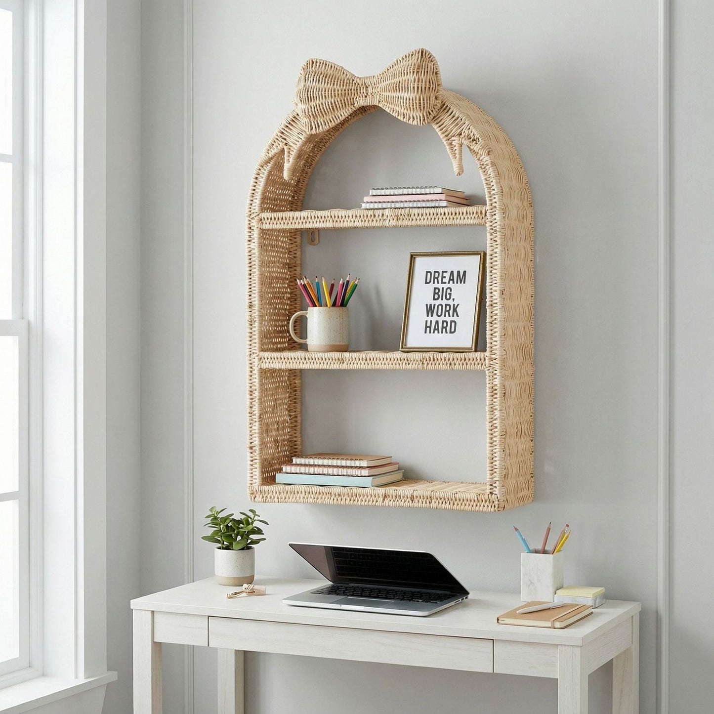 Basket shelf with bow motif Acalora
