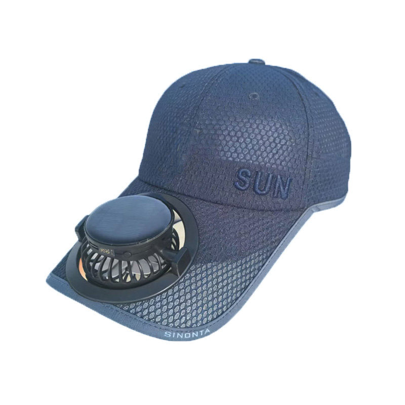 Ventilated baseball cap with detachable rechargeable fan Bowlift