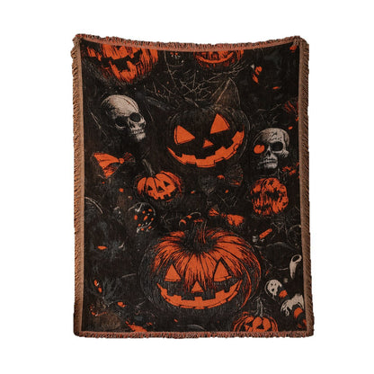 Halloween-Themed Cozy Throw Blanket