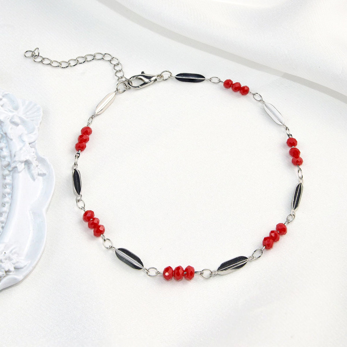 Elegant Beaded Anklet Acalora