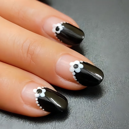 Artistic Floral Tip Press-On Nails Acalora