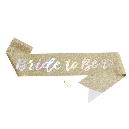 Ladies Glittering Bride Sash Kalsten