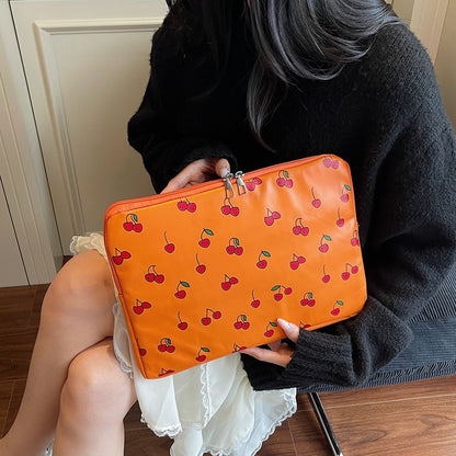 Playful Cherry Print Laptop Sleeve Acalora
