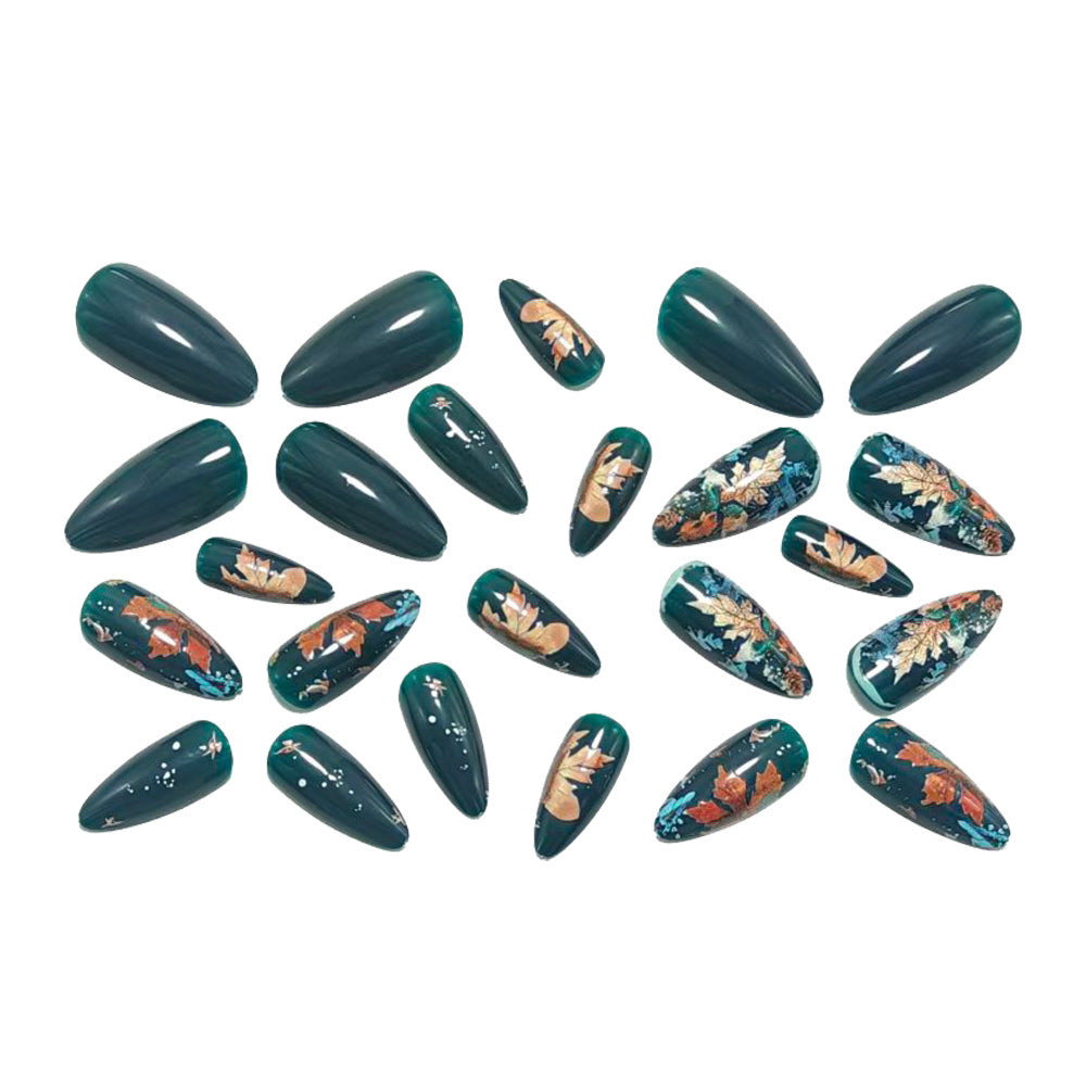Artificial nails with luxurious leaf design Acalora