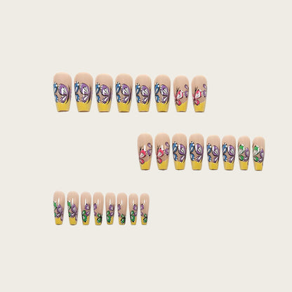 Nail set with intricate butterfly design Acalora