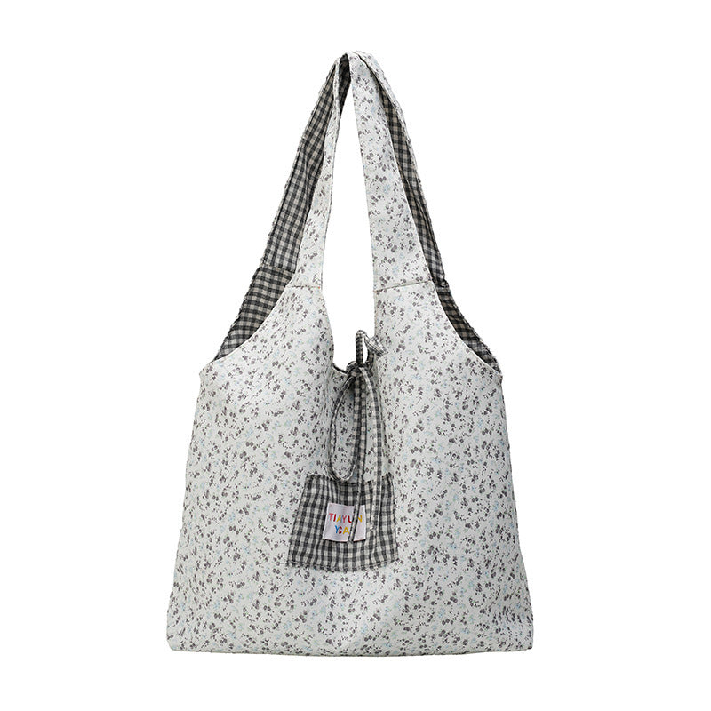 Stylish Checkered Shopping Tote Bag Acalora