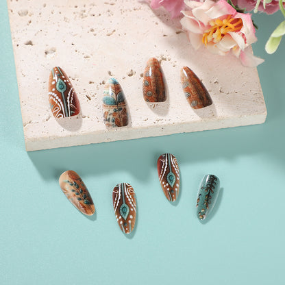 Artificial nails in ethnic design Acalora