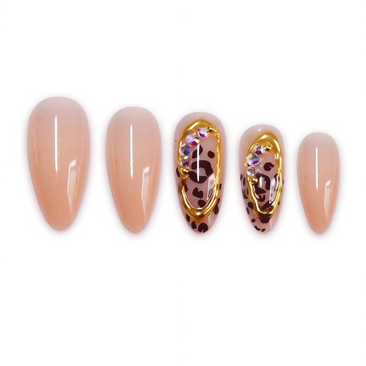 Elegant Animal Print Stiletto Press-On Nails Acalora