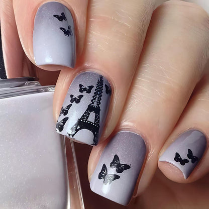 Artistic Parisian Butterfly Nail Art Acalora