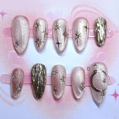 Decorative Cosmic Press-On Nail Set Acalora