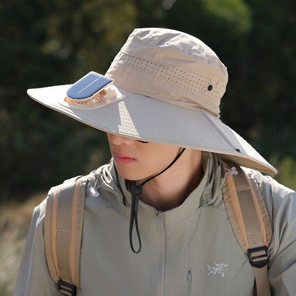 wide-brimmed outdoor sun hat with UV protection, breathable mesh, and adjustable chin strap Bowlift