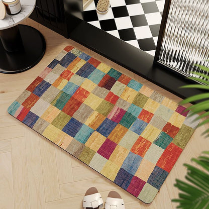 Mosaic Pattern Bath Mat