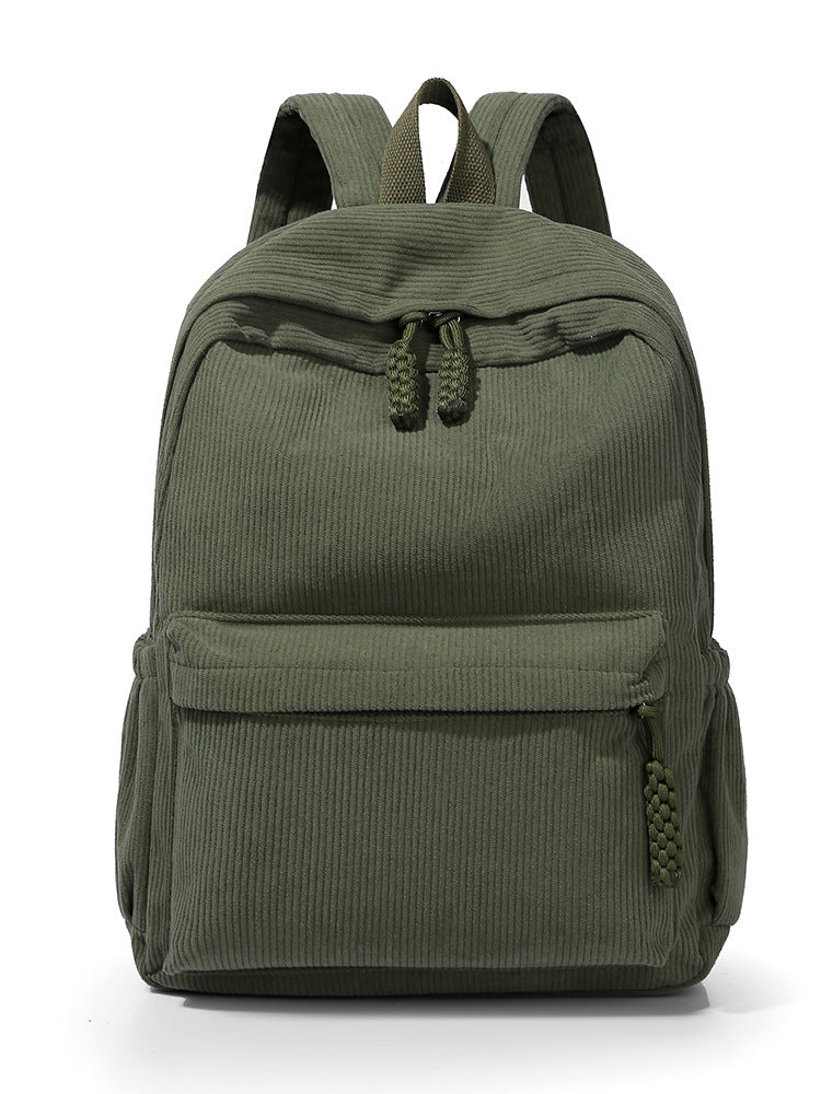 Textured Fabric Multi-Compartment Backpack Acalora