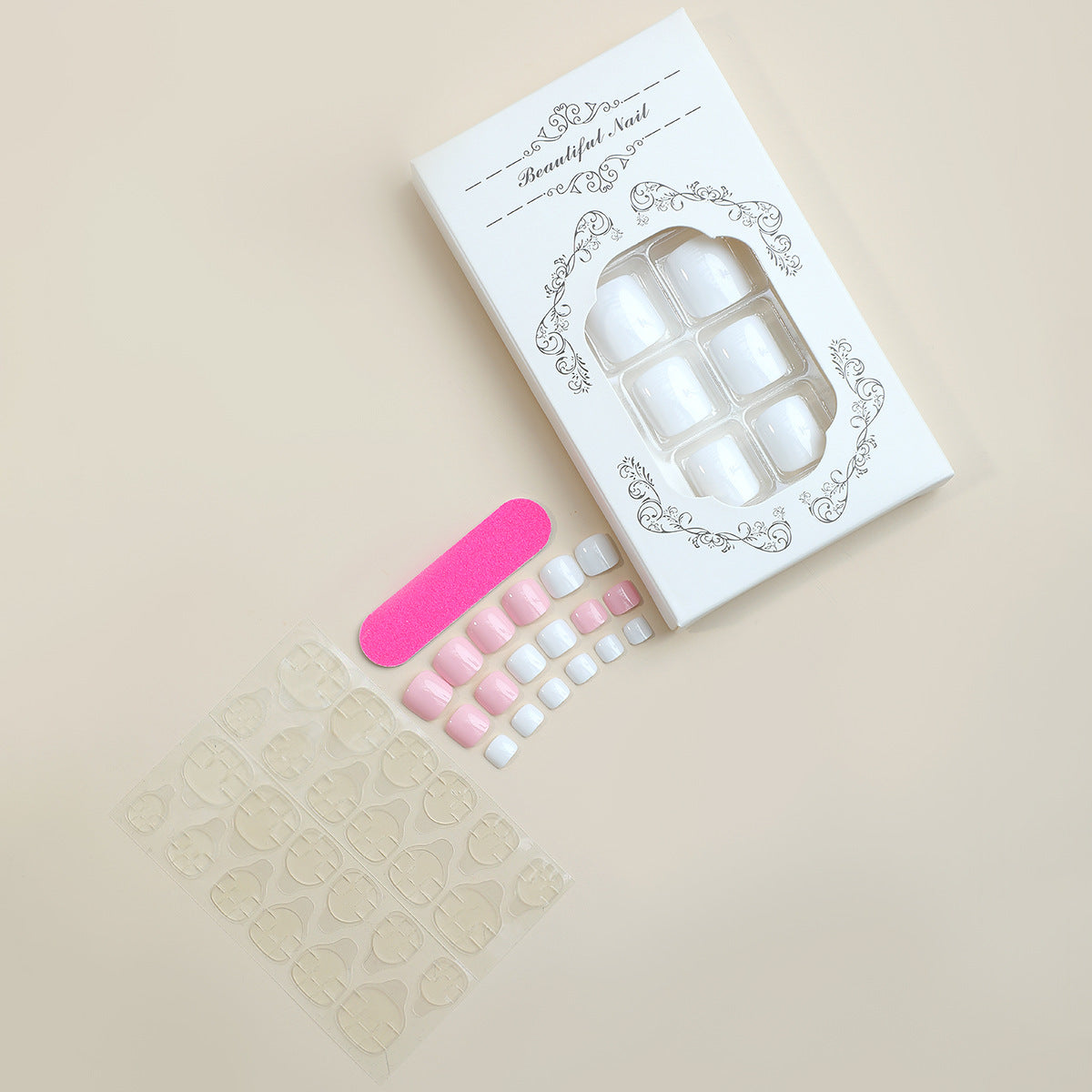 Artistic Press-On Nail Kit with Customizable Shapes Acalora