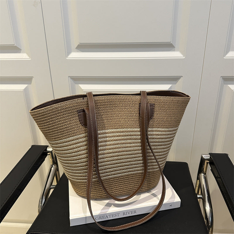 Stylish Straw Beach Tote Bag Acalora