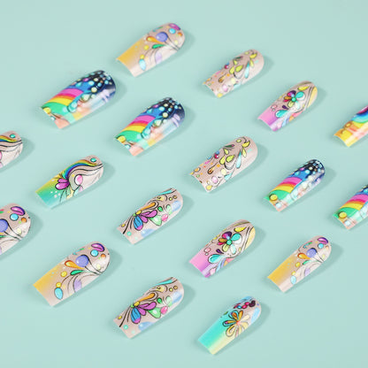 Art nails with colorful and creative motif designs Acalora
