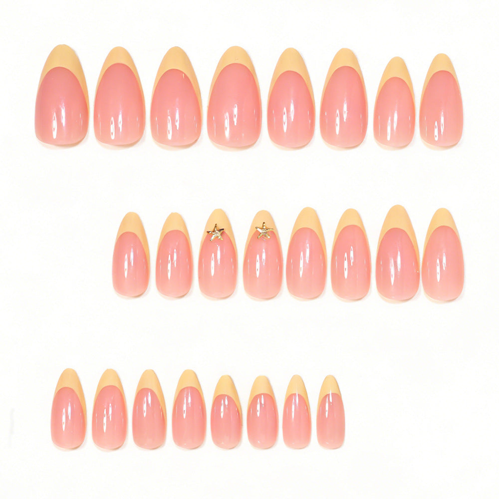 Elegant Stiletto Nail Art Tips with Starfish Accents Acalora