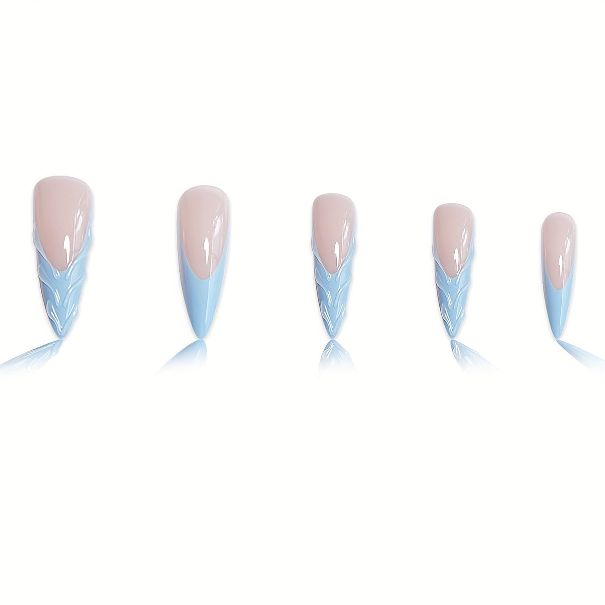 Artistic Leaf Design Press-On Nails Acalora