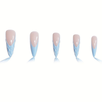 Artistic Leaf Design Press-On Nails Acalora