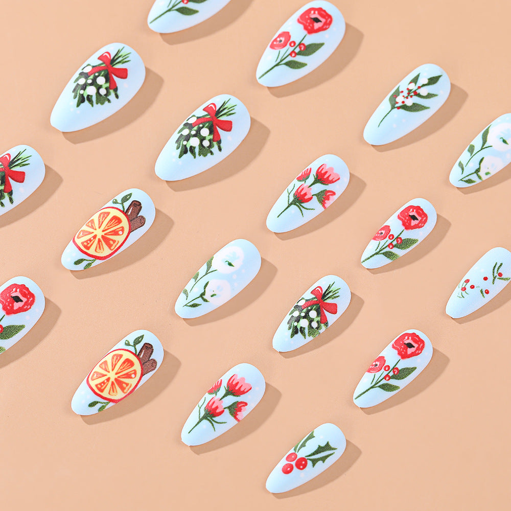 Exquisite Kunstnägel mit floralen Motiven Acalora