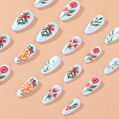 Exquisite Kunstnägel mit floralen Motiven Acalora