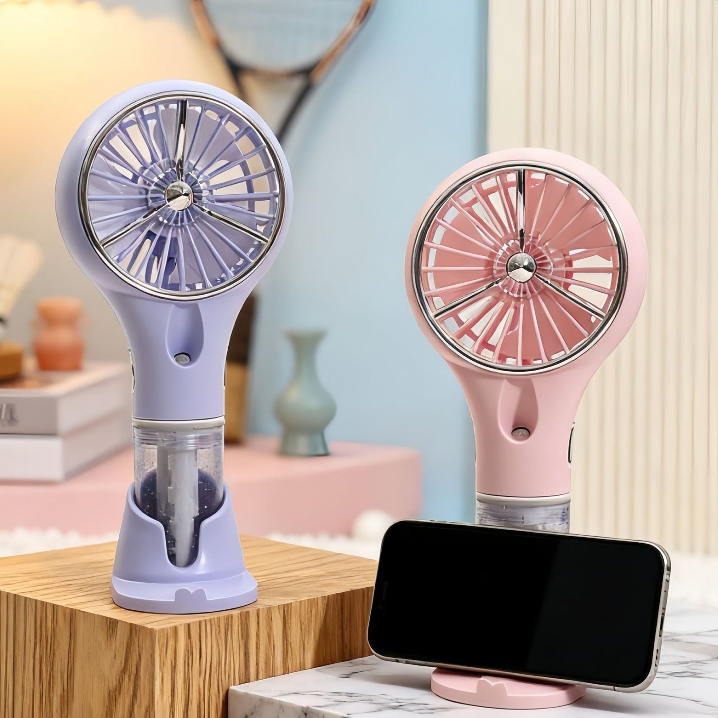 Unisex Portable Spray Hand Fan with USB Charging Function and Ergonomic Design Brehn