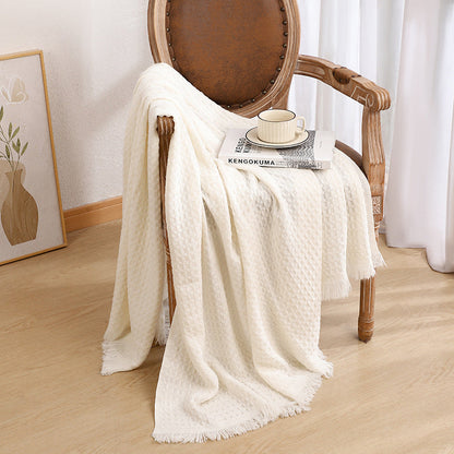Luxurious Textured Knit Throw Blanket