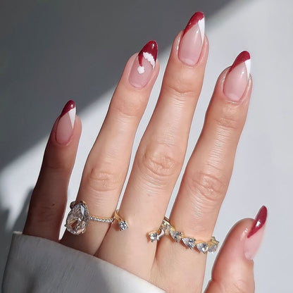 Elegant Stiletto Press-On Nail Set with Unique Design Acalora