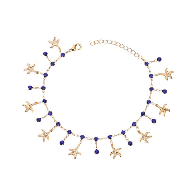 Starfish Charm Anklet Acalora