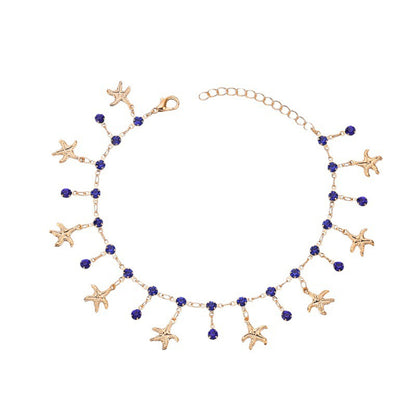 Starfish Charm Anklet Acalora
