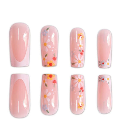 Floral Acrylic Nail Art Acalora