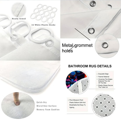 Digital Dragonfly-Themed Bathroom Set
